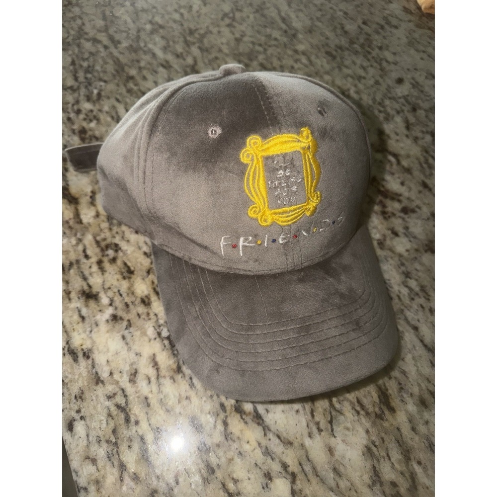 FRIENDS I'll Be There For You Felt Style Baseball Hat Cap Strap Back Gray New